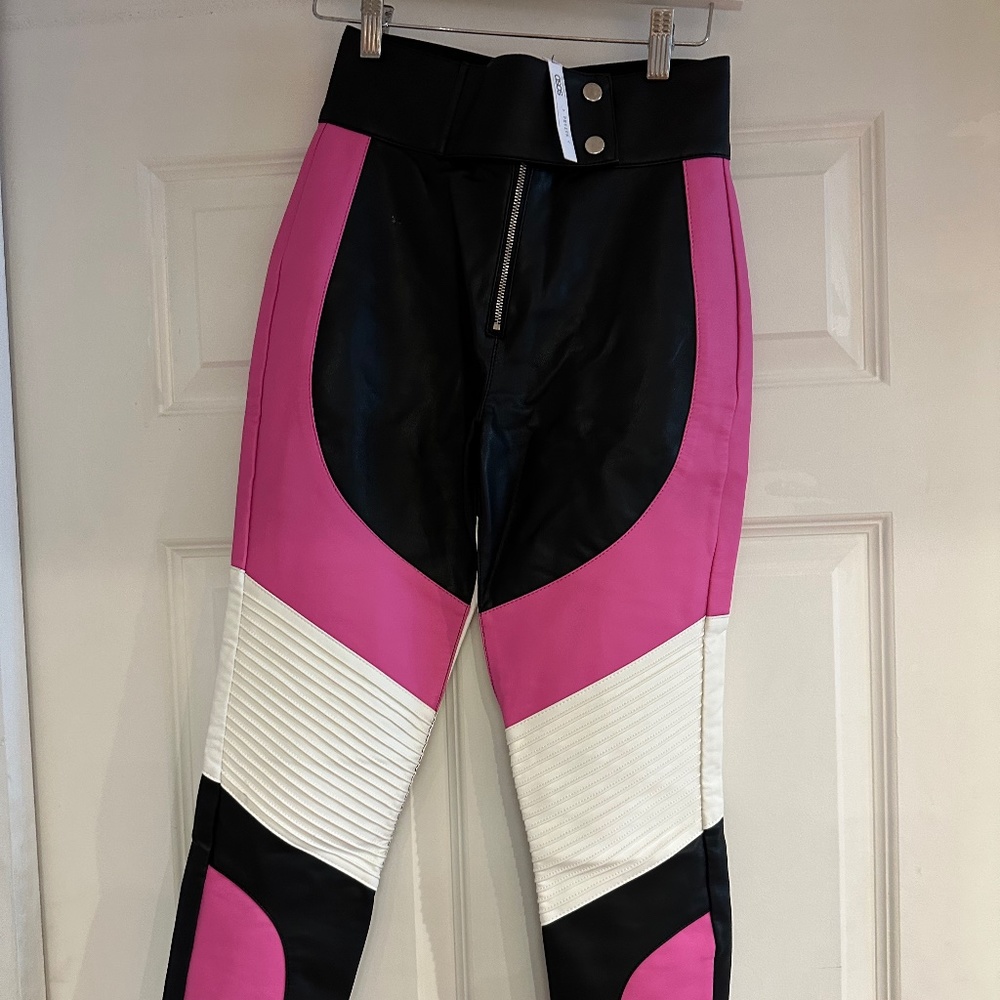 Asos petite faux leather Moto pants